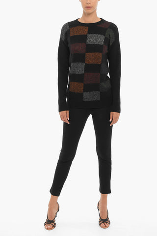 Crew-neck Sweater with Lurex Details