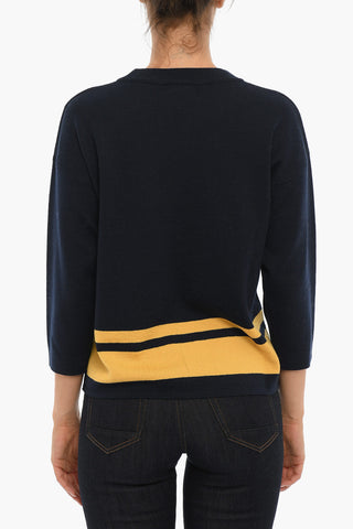 Maglia Girocollo MILANO In Lana con Dettagli a Contrasto