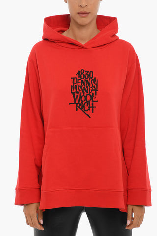 LUCA BARCELLONA Solid Color BUSHWICK Hoodie with Side Slits