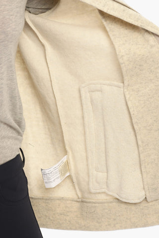 Knitted Jacket with Real Fur On the Hood