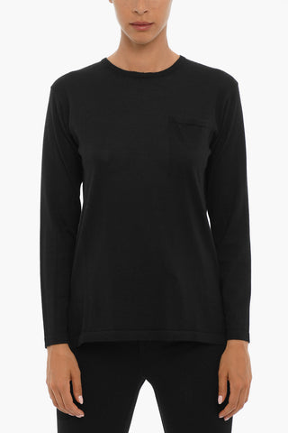 Maglia Girocollo Leggera in Cashmere e Seta