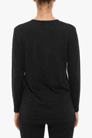 Maglia Girocollo Leggera in Cashmere e Seta