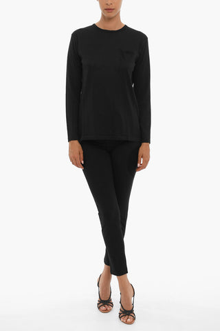 Maglia Girocollo Leggera in Cashmere e Seta