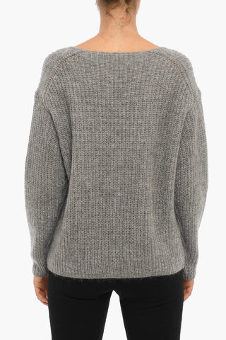 Maglia in Tinta Unita con Scollo a V