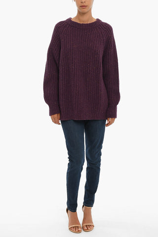 Ribbed Wool Blend COUNTRY Crew-neck Sweater
