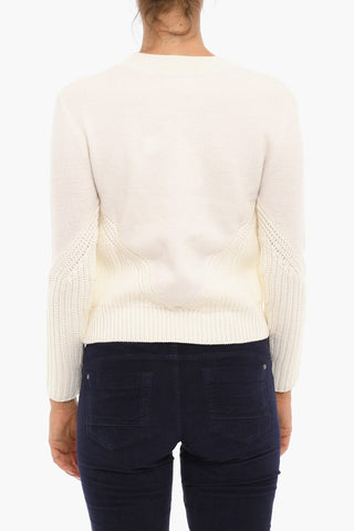 Solid Color Merino Wool Crew-neck Sweater