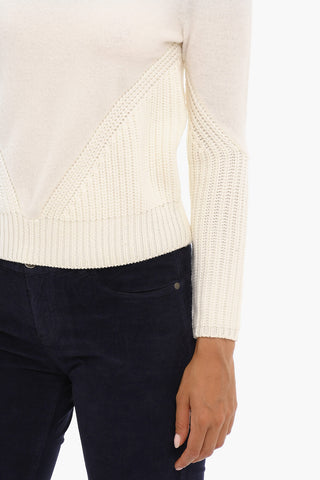Solid Color Merino Wool Crew-neck Sweater