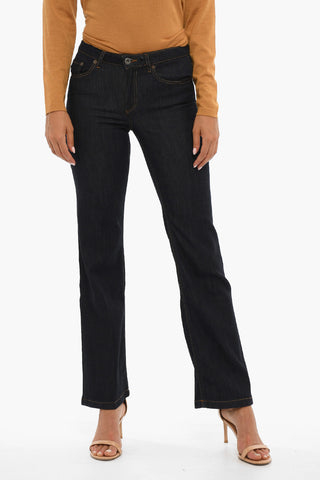 Straight Leg CHARLINE Jeans with Visible Stitching 22cm