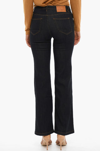 Straight Leg CHARLINE Jeans with Visible Stitching 22cm