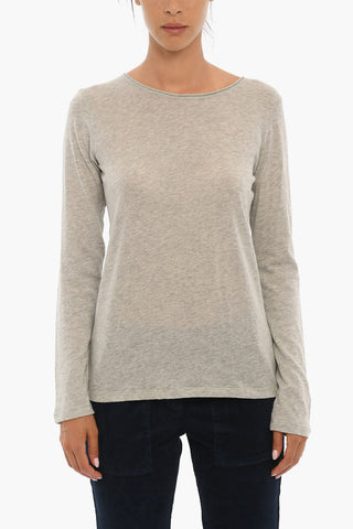 Light Cotton and Cashmere Crew-Neck Sweater