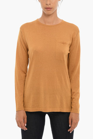 Maglia Girocollo Leggera in Cashmere e Seta