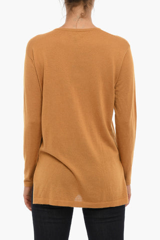 Maglia Girocollo Leggera in Cashmere e Seta