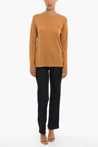 Maglia Girocollo Leggera in Cashmere e Seta