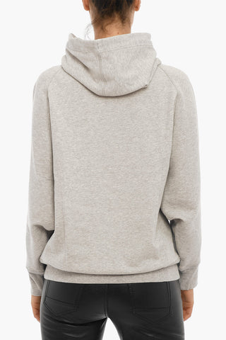 Raglan Sleeve Hoodie with Fleeced Inner and Embroideries