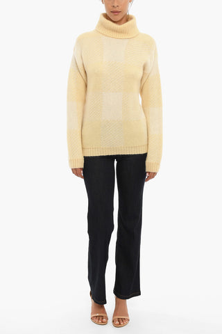 Maglia in Misto Mohair a Collo Alto