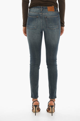 Distressed MARTEN Jeans with Patch in Buffalo Motif 12cm