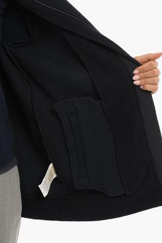 Knitted Jacket with Real Fur On the Hood