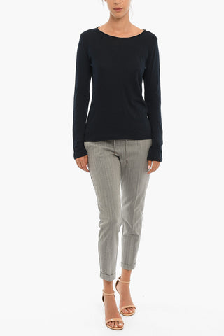 Light Cotton and Cashmere Crew-Neck Sweater