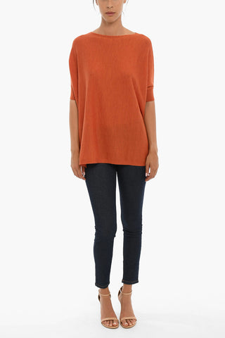 Maglia in Lana Con Manica Corta