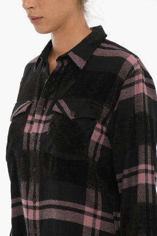 Camicia LADY a Quadri Plaid con Doppio Taschino
