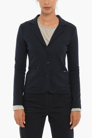 Technical Fabric Blazer with Patch Pockets