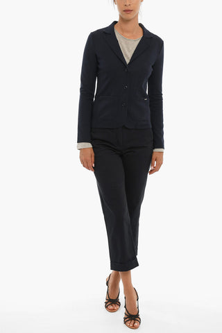 Technical Fabric Blazer with Patch Pockets