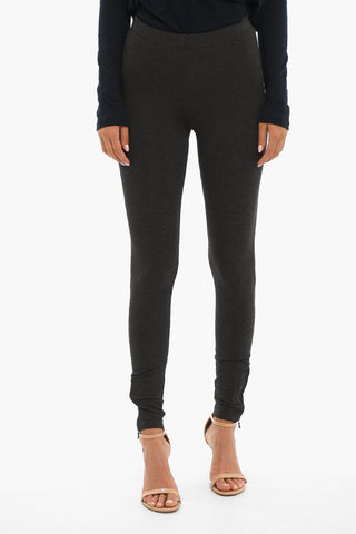 Leggings con Zip Alla Caviglia