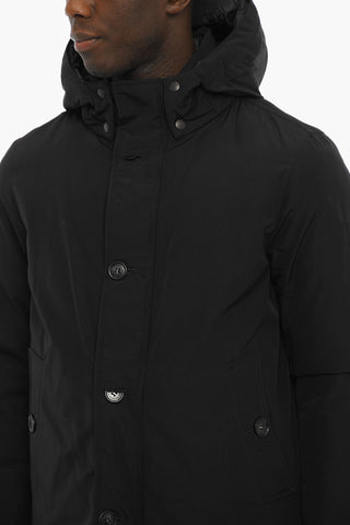 Hidden Closure Cotton and Nylon SOUTH BAY Down Jacket with Removable Hood