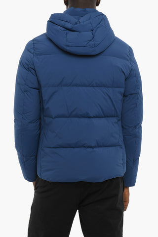 Solid Color Down Jacket with Removable Hood