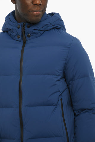 Solid Color Down Jacket with Removable Hood