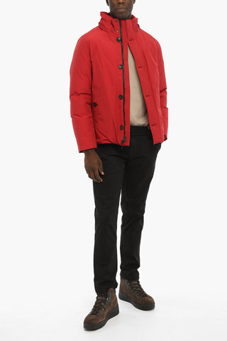 Solid Color SOUTH BAY Down Jacket with Removable Hood