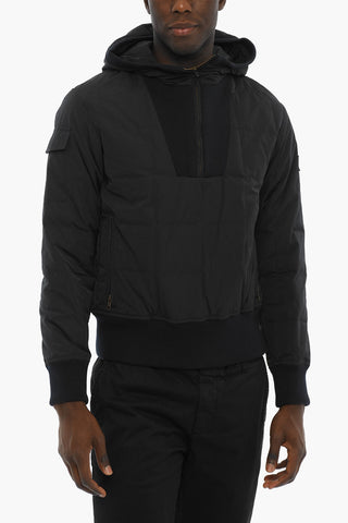Quilted Down Jacket with Half Zip