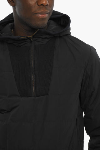 Quilted Down Jacket with Half Zip