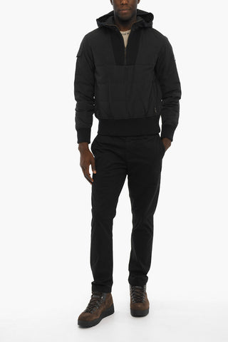 Quilted Down Jacket with Half Zip