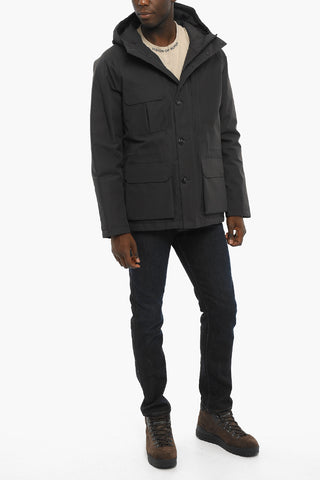 Solid Color MOUNTAIN Down Jacket with Hood