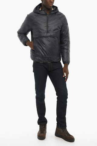 Rip Stop Checked Padded Nylon PACK-IT Anorak