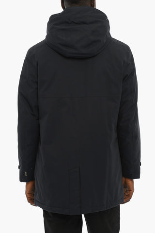 Solid Color Down Jacket with Removable Hood