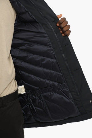 Solid Color Down Jacket with Removable Hood
