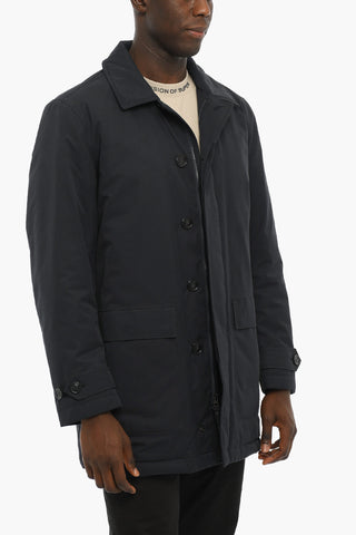 Solid Color Down Jacket with Removable Hood
