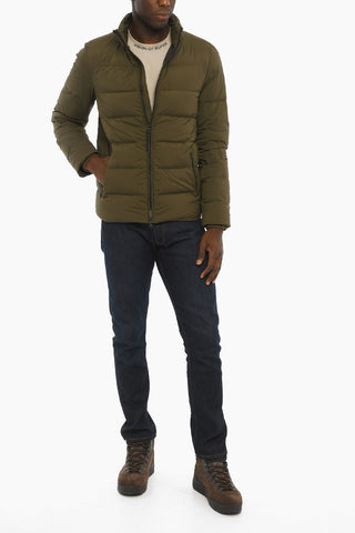 Solid Color SIERRA Down Jacket with Contrasting Details