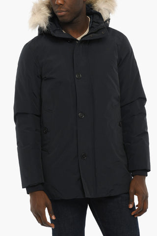 Piumino SOUTH BAY in Cotone e Nylon con Abbottonatura Nascosta e Cappuccio Removibile