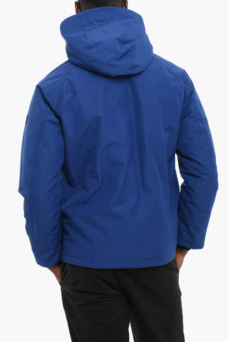Solid Color Utility Down Jacket with Hood