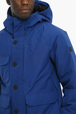 Solid Color Utility Down Jacket with Hood