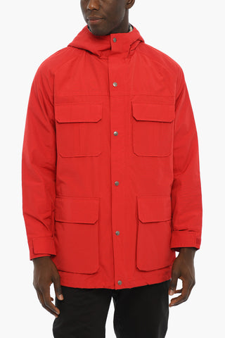 Utility Jacket with Logoed Buttons and Hood