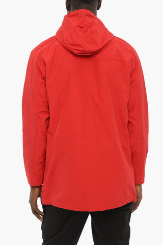 Utility Jacket with Logoed Buttons and Hood
