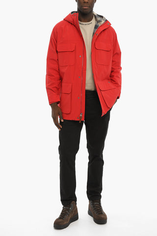 Utility Jacket with Logoed Buttons and Hood