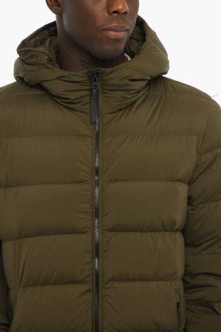 Solid Color SIERRA Down Jacket with Contrasting Details