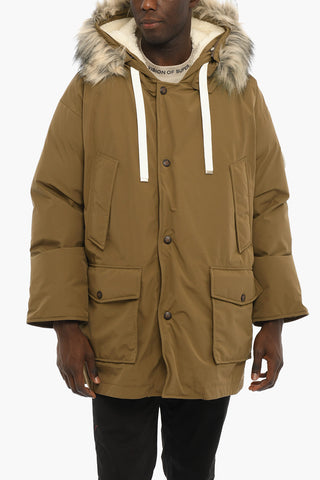 NANAMICA Solid Color Down Jacket with Hood