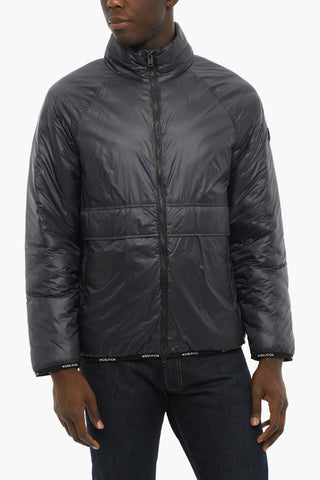 Nylon Rip Stop Checked PACK-IT Padded Jacket with Hood
