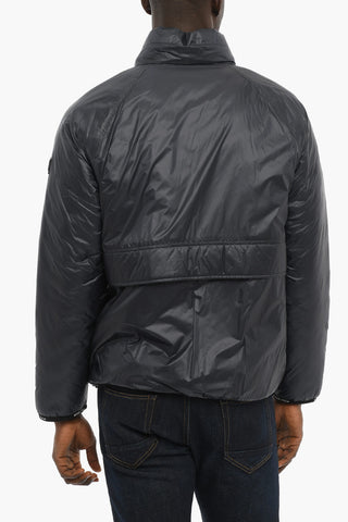 Nylon Rip Stop Checked PACK-IT Padded Jacket with Hood